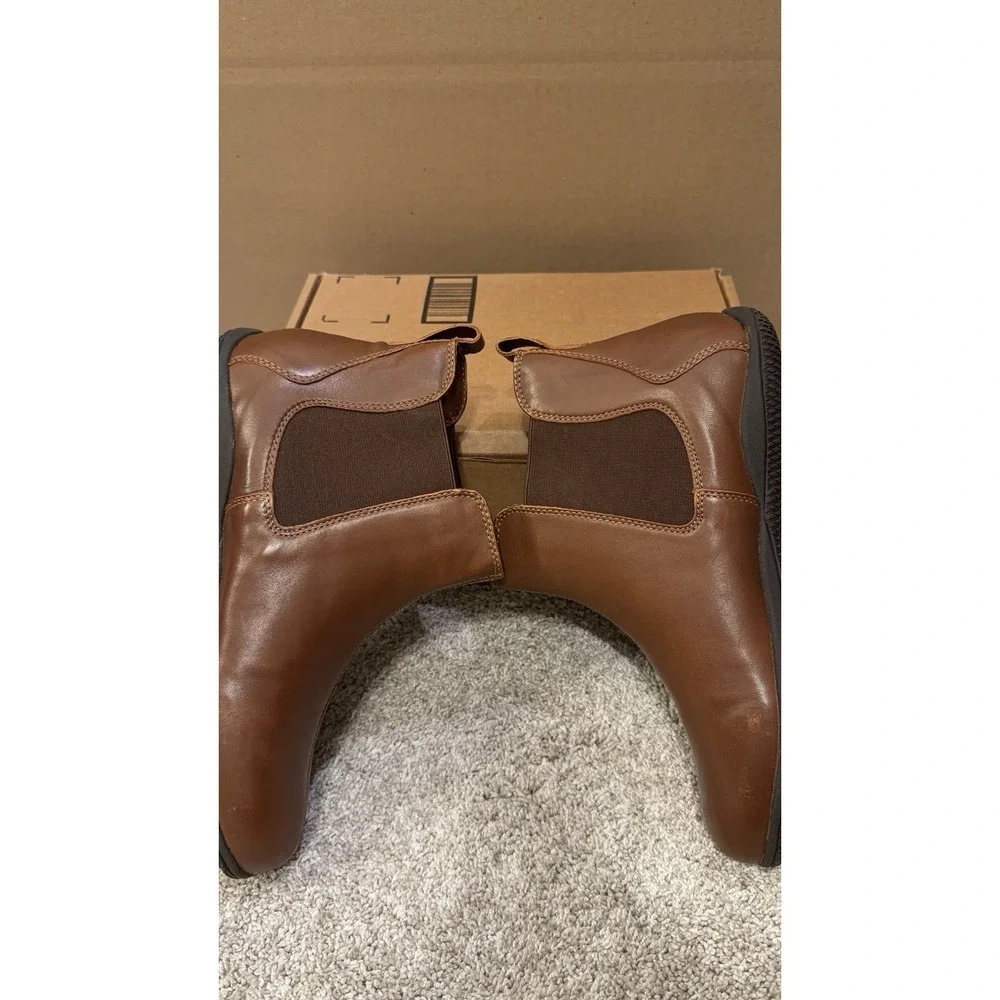 Soft Walk Highland Leather Brown Ankle Chelsea Boot Size 12M S2053-271